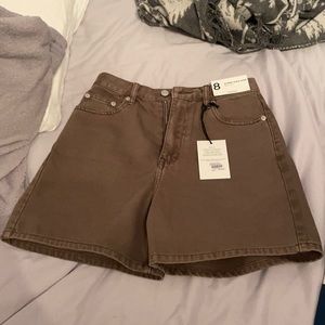 Glassons Super High Rise Brown Shorts